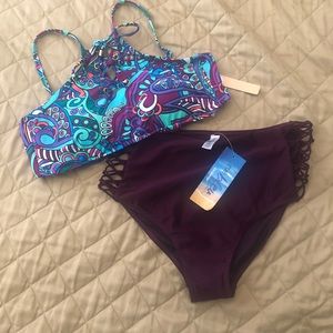 NWT Two piece High Waist Swimsuit